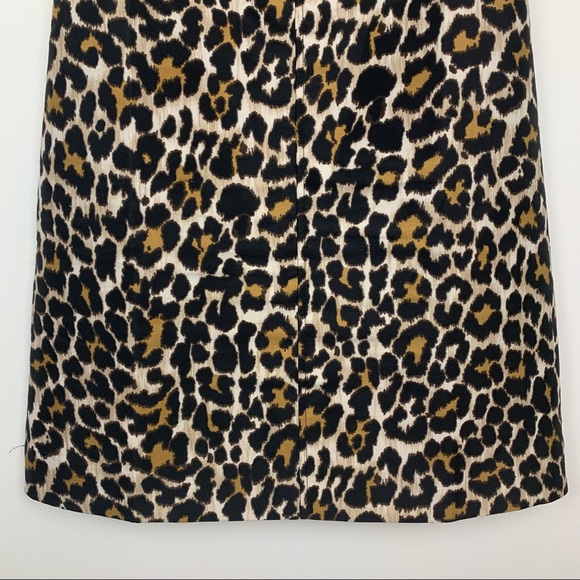 JCREW Leopard Print Sleeveless A-line Dress Size 2 - Picture 4 of 13